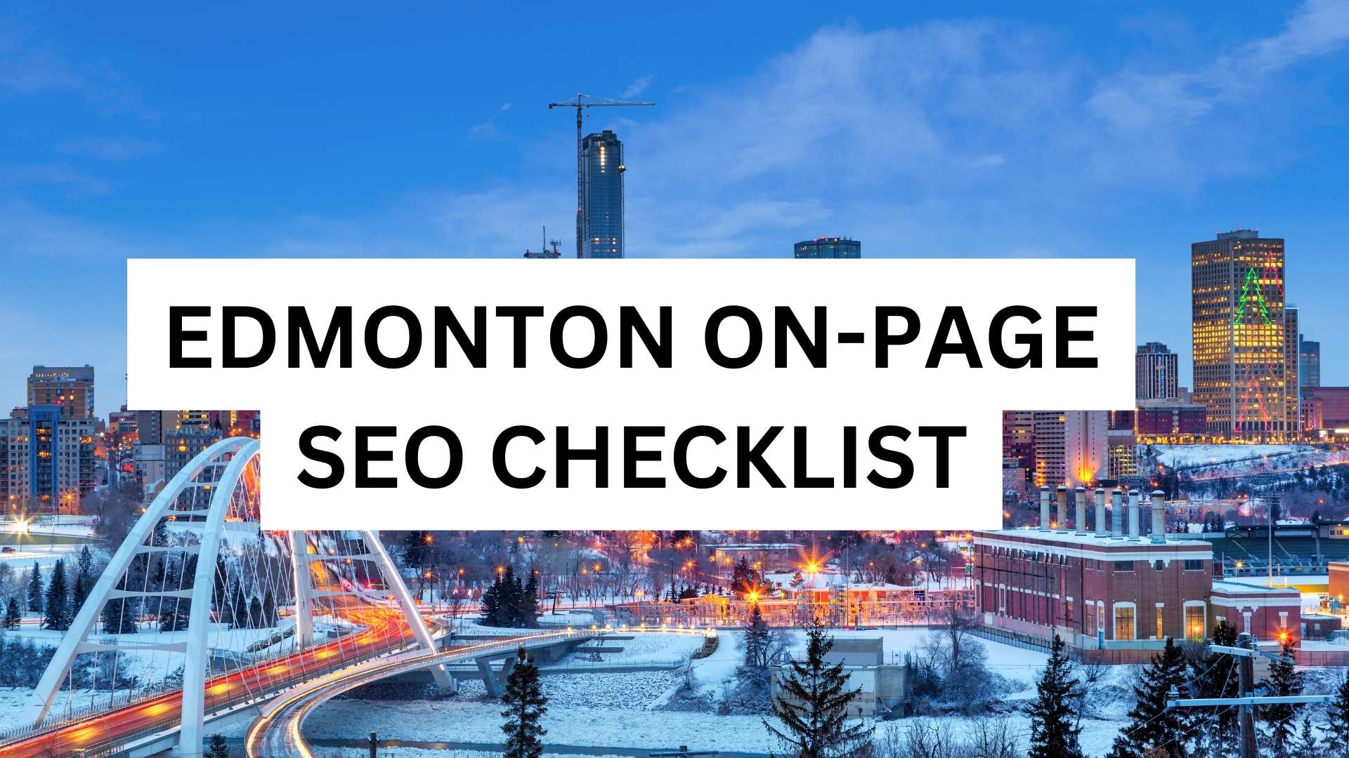Edmonton on-page SEO checklist